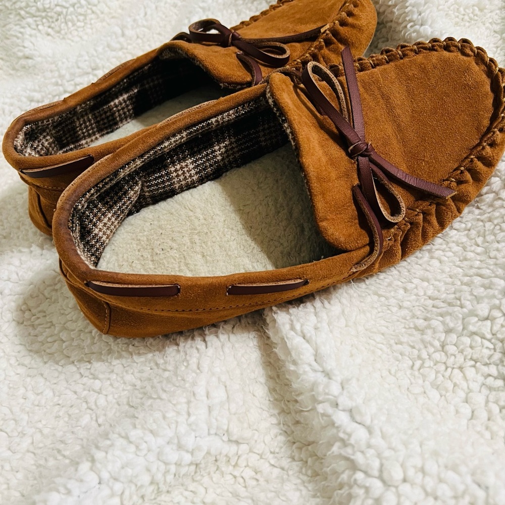 Little boys Brown moccasins
